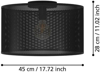 Eglo Deckenleuchte Manby, &Oslash;45 cm, schwarz, Stahl