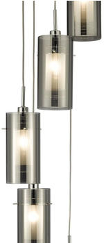 Searchlight Pendelleuchte Duo 2, Rauchglas/chrom fünfflammig – Hochwertige Materialien und Verarbeitung