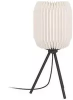 EGLO Tischleuchte "Belgrave Tischlampe japanisch, aus Metall und Papier, Dreibein