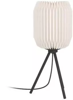 Eglo Tischlampe Belgrave, H&ouml;he 44 cm, schwarz/wei&szlig;, Metall/Papier