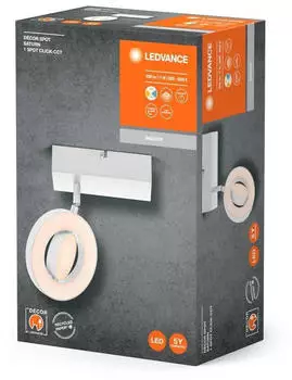 LEDVANCE LED-Wandstrahler Saturn CCT, Schalter, weiß – LEDVANCE LED-Wandstrahler Saturn CCT, Schalter, weiß: Modernes Design für Ihr Zuhause