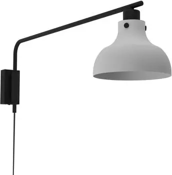 Eglo Wandleuchte Matlock, Ausladung 80 cm, grau/schwarz
