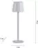 JUST LIGHT LED Akku-Tischleuchte Euria 2x 1,25W 320lm IP54