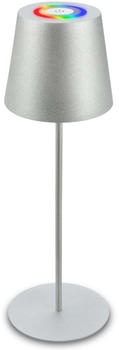 Briloner LED Tischlampe kabellos mit Touch RGB+W 36x10,5cm Chrom-Matt
