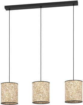 Eglo H&auml;ngelampe Butterburn, L&auml;nge 86 cm, beige/gr&uuml;n, 3-flg.,