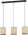 Eglo Hängelampe Butterburn, Länge 86 cm, beige/grün, 3-flg.,