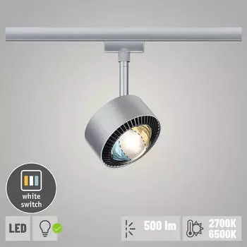 Paulmann URail Aldan LED-Spot, chrom matt, Metall, CCT – Flexible Lichtsteuerung für jede Stimmung