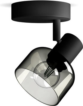 Philips Wand- und Deckenleuchte Sleet in Schwarz-transparent und Schwarz E14
