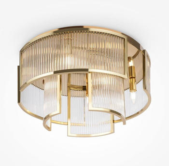 Maytoni Deckenleuchte Frame in Gold und Transparent E14 6-flammig
