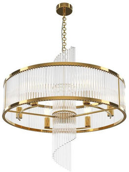 Maytoni Pendelleuchte Frame in Gold und Transparent E14 6-flammig