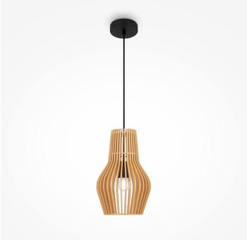 Maytoni Pendelleuchte Roots VI in Natur und Schwarz E27