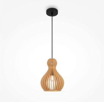 Maytoni Pendelleuchte Roots VII in Natur und Schwarz E27