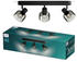 Philips Deckenleuchte Sleet in Schwarz-transparent und Schwarz E14 3-flammig