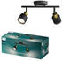 Philips Deckenleuchte Niall in Schwarz und Gold GU10 2-flammig