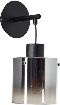 Brilliant Wandleuchte + Deckenleuchte Simonis Wandleuchte schwarz/rauchglas Maß: 34x15 (E27)