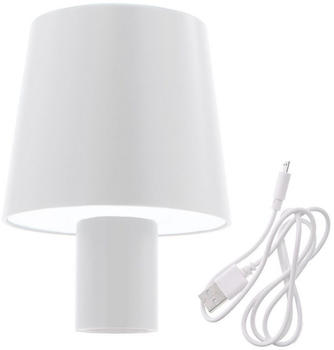 Spetebo Akku Touch LED Flaschenleuchte 14x10 cm wei&szlig;