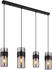 Globo Pendelleuchte SCARFINA 4-flammig 92x12,30x150 cm rauchfarben