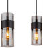 Globo Pendelleuchte SCARFINA 4-flammig 92x12,30x150 cm rauchfarben