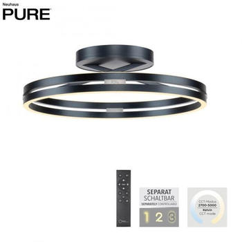 Pure LED-Deckenleuchte LOOP &Oslash;60cm grau