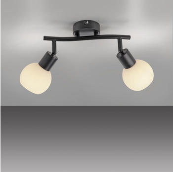 JUST LIGHT LED LOKI Deckenleuchte Loki Schwarz Weiß 2x 5W 860lm E14 2-flammig schwarz