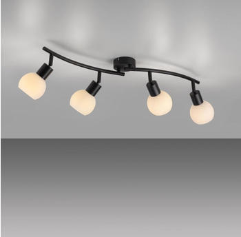 JUST LIGHT LED LOKI Deckenleuchte Loki Schwarz Weiß 4x 5W 1720lm E14 4-flammig schwarz