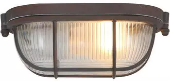 Mexlite Deckenleuchte Lisanne Oval Braun Transparent E27 braun