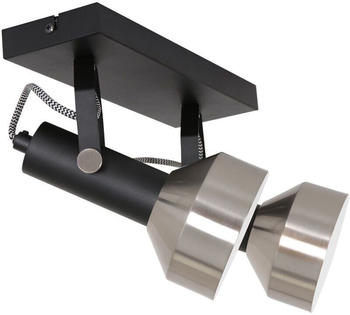 Mexlite Deckenspot Acier Schwarz E27 2-flammig schwarz