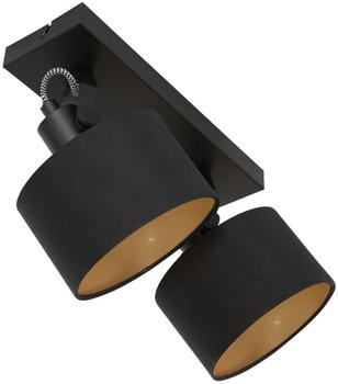 Mexlite Deckenspot Ornoir Schwarz E27 2-flammig schwarz
