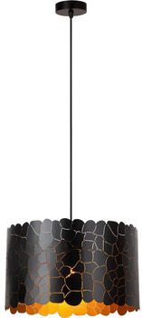 Lucide Pendelleuchte Almelo Schwarz-matt Gold-matt E27 schwarz