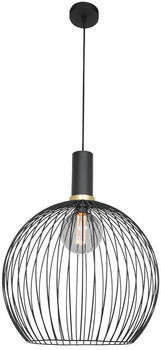 Mexlite Pendelleuchte Aureole Schwarz Gold E27 420mm schwarz