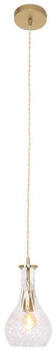 Mexlite Pendelleuchte Grazioglass Messing Transparent E27 140mm gold/messing