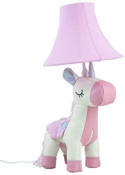 Happy Lamps LED Tischleuchte Elsa das Einhorn Wei&szlig; Rosa 5,4W 470lm wei&szlig;