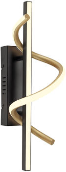 JUST LIGHT LED Wand-/Deckenleuchte Emanda Schwarz Gold 10,5W 1360lm schwarz