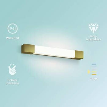 Philips LED Wandleuchte Rover Gold Weiß 10W 900lm IP44 eckig gold/messing
