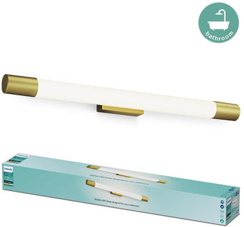 Philips LED Wandleuchte Rover Gold Weiß 10W 900lm IP44 rund gold/messing