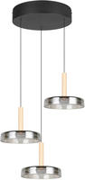 TRIO Leuchten LED Pendelleuchte "CELESTE dimmbare LED H&auml;ngelampe aus Metall Glas &