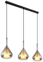 GLOBO LIGHTING H&auml;ngeleuchte "GEEKY" E27 1 Stk. H&auml;ngeleuchte Schwarz, Rauchglas,