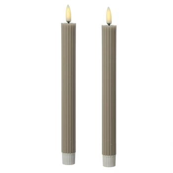 Marelida LED Stabkerzen LIV 25cm 2er Set Grau