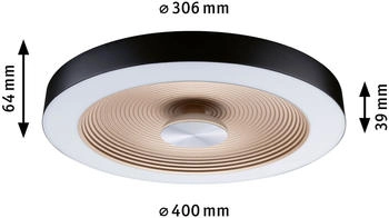 Paulmann Volea LED-Deckenleuchte 18,5W Schwarz/Gold – Stilvolle Akzente durch raffiniertes Farbspiel