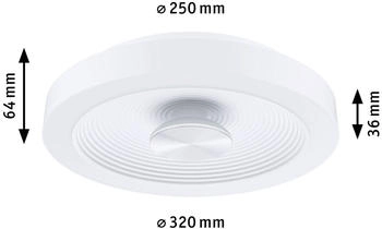 Paulmann Volea LED-Deckenleuchte 13W Weiß/Silber – Perfekte Lichtstimmung durch individuelle Dimmbarkeit