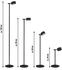 Northpoint LED Akku Stehlampe 3000K schwarz