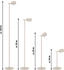 Northpoint LED Akku Stehlampe 3000K beige