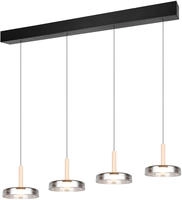 TRIO Leuchten LED Pendelleuchte "CELESTE dimmbare LED H&auml;ngelampe aus Metall Glas &