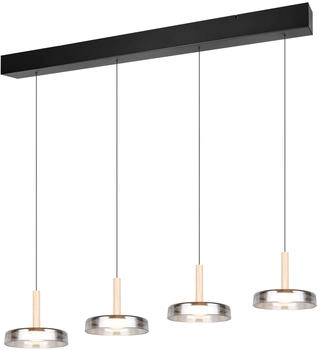 Trio LED-Pendelleuchte Celeste 4flg Schwarz