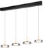 Trio LED-Pendelleuchte Celeste 4flg Schwarz