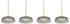 Trio LED-Pendelleuchte Celeste 4flg Schwarz