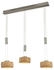 Fischer & Honsel Pendelleuchte SHINE-WOOD 3flammig Silber (61073)