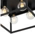 QAZQA Industrielle Deckenlampe schwarz 40 cm 4-flammig - Cage