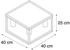QAZQA Industrielle Deckenlampe schwarz 40 cm 4-flammig - Cage