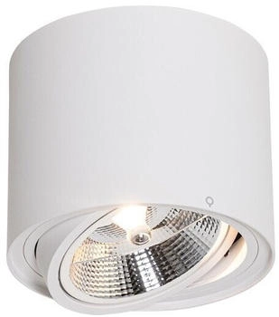QAZQA Modern Moderner Deckenstrahler weiß dreh- und neigbar AR111 - Rondoo Up - Aluminium Zylinder - LED GU10
